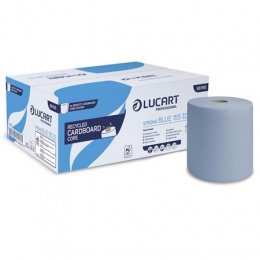 Kéztörlő, tekercses, 2 rétegű, LUCART "Strong Blue 155 ID", kék